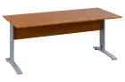 CPK 27 - 18 stůl kancelářský, kovová podnož stříbrná, deska 25 mm, široký 1800 mm, olše jantar